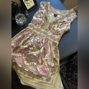 Nicole Miller Paisley Silky Tank Top